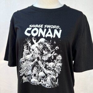 Conan Clutches of Death Black & White 100% Organic Cotton T-Shirt UNISEX M